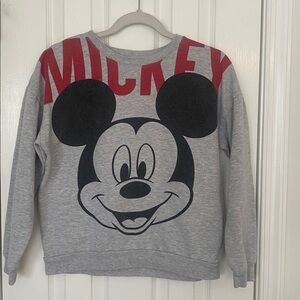 Gray Sweatshirt with Mickey Mouse Design